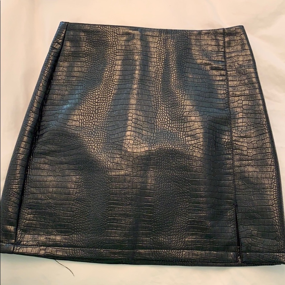 TopShop Faux Leather Mini Skirt